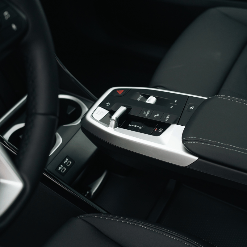 BMW center console interior detail