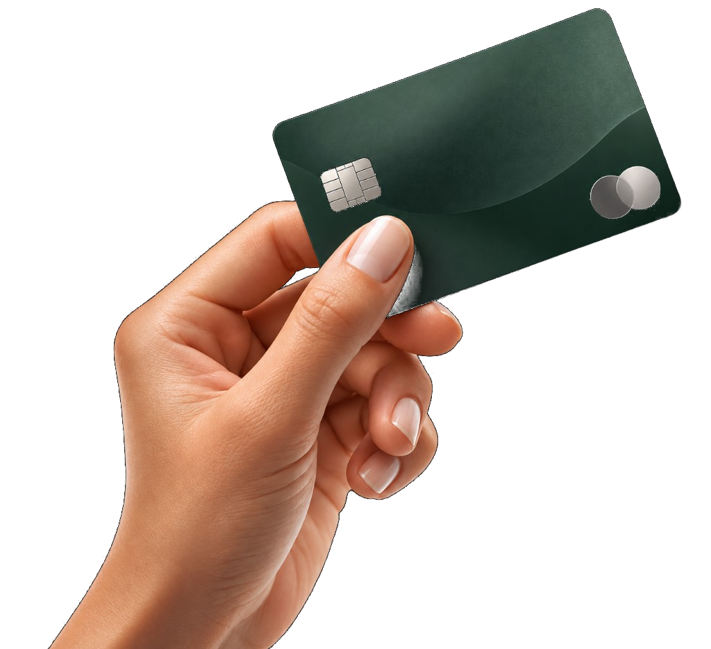 Hand holding a payment card for a guide to business vehicle expenses
